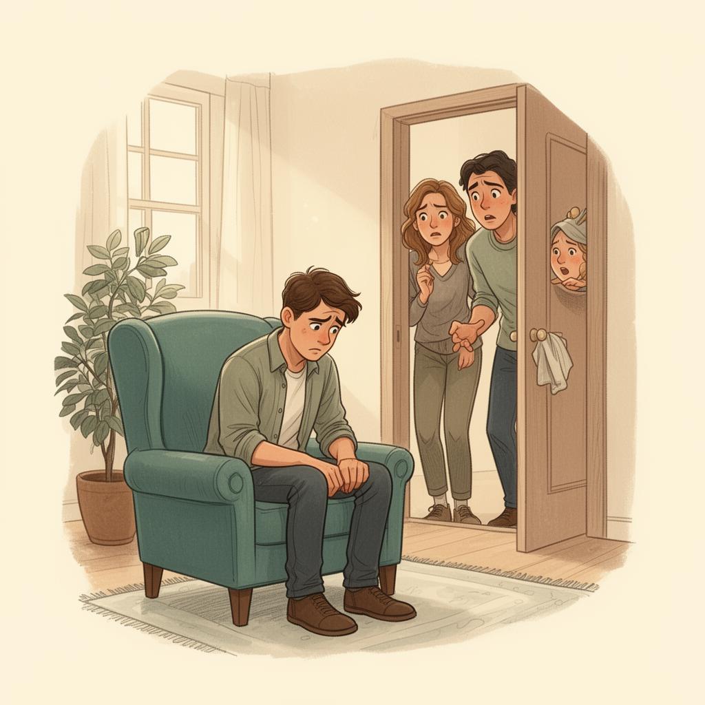 Older adult sitting contemplatively